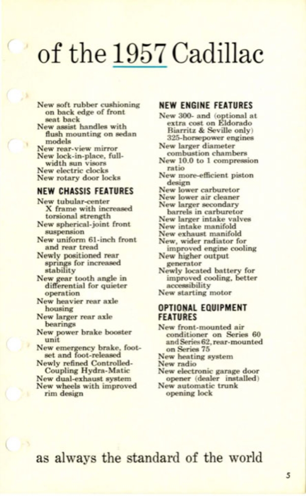 1957 Cadillac Salesmans Data Book Page 80